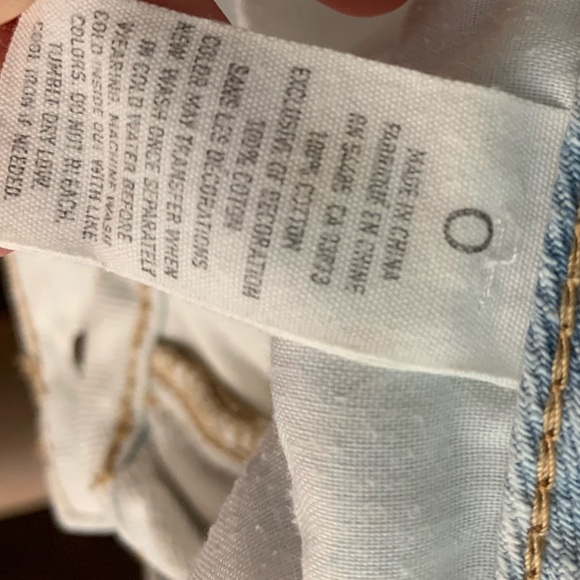 American Eagle Acid Wash Denim Shorts Size 0 - Picture 10 of 11